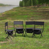 4-piece Folding Outdoor Chair with Storage Bag, Portable Chair for indoor, Outdoor Camping, Picnics W24172222
