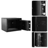 Mini Wall-in Style Electronic Code Metal Steel Box Safe Case 17EF Black 61958008
