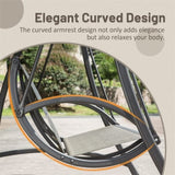 2-Seat Patio Chair, Outdoor Porch with Adjustable Canopy and Durable Steel Frame, Patio W1859110126