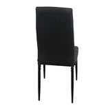 6pcs Elegant Assembled Stripping Texture High Backrest Dining Chairs Black 70972239