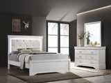 Modern 6 Drawer Dresser made with Wood in White 733569235551