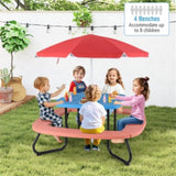 Kids Picnic Table Outdoor Activity Table With Umbrella 35722284