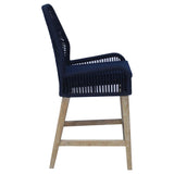 Dark Blue and Weathered Wash Counter Height Stools B062P145555