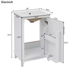 ZUN [Viedo] 20 Inch Modern Small Bathroom Vanity Cabinet With Ceramic Basin- 20*14.5*33.3 Inches,Ample WF318756AAK