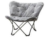Faux Fur Butterfly Chair for Kids and Teens, Gray 98082576