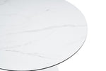 ZUN TULIP DINING TABLE ,Dia. 106cm ROUND, WHT, MARBLE WHT, 1pc per ctn 65205784