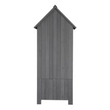 70in Black Double Slope Top Fir Courtyard Storage Room Dark Gray 24937639