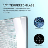 56" - 60" W x 76" H Frameless Soft-closing Single Sliding Shower Door, 1/4" Tempered Glass W1573P203105