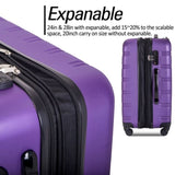 3 Piece Luggage Set Hardside Spinner Suitcase with TSA Lock 20" 24" 28" Available 83145611