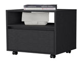Black 1-Drawer Nightstand B062P175809