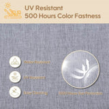 2 PCS Set 24x24 in Outdoor Deep Seat Cushion- Waterproof Fade-Resistant Patio Furniture Cushions 30408506