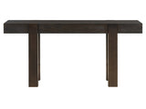 TREXM Rustic Minimalist Console Table with Hidden Drawer, Side Power Outlet,Wood Entryway Table for N715P361518P