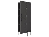 Matt Grey Hight Auxiliary Furniture with 4 Shelf B062P252171