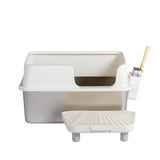 Stainless Steel Cat Box with Lid, Extra Large Pan with High Sides for Big Cats, Kitty 46653088