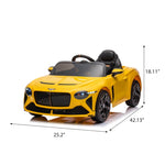 ZUN 12V Battery Powered Ride On Car for Kids, Licensed Bentley Bacalar, Remote Control Toy Vehicle with W2181P143790