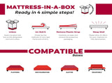 Premium 9 in. Medium Pocket Bed in a Box Spring Mattress - Twin XL, White B011P202584