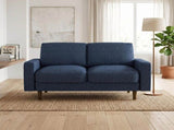 Modern 2Seat Loveseat Sofa, Polyester Fabric Couch, Without Accent Pillows, Loose Back Cushion for B2735P610774