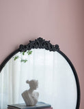 ZUN 30" x 32" Classic Design Mirror with Round Shape and Baroque Inspired Frame for Bathroom, Entryway W2078124101