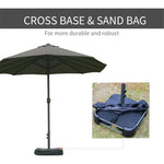 ZUN Outdoor beach umbrella/Double-Sided Market Umbrella （Prohibited by WalMart） 63242560