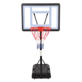 ZUN HY-B064S Portable Movable Swimming Pool PVC Transparent Backboard Basketball Stand 91694053