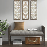 Two-tone Geometric 3-piece Wood Wall Decor Set B03597681