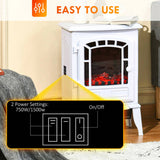 22" Free standing Electric Fireplace Stove, Fire Place Heater with Realistic Flame Effect, Overheat 48068853