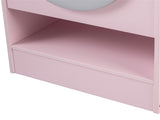 Pink Dual-Sided Kids Play Kitchen with Water Dispenser and Range Hood for 3 Years Old 10932704