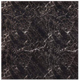 Black Finish 5pc Dinette Set Faux Marble Top Table and 4x Side Chairs Faux Leather Upholstered Metal B01177677