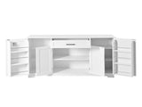 54.3" Sideboard Buffet Cabinet with, 4 Doors & 1 Drawer, Melamine MDF Kitchen N711P437643K