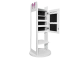 White, bow-patterned, MDF painted finish, 1-door, 1-shelf, rotatable 31262529