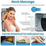 Full Body Electric Massage Mat with Heat Vibration Massage Pad for Back, Neck, Foot & Lumbar 39978593
