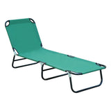 Foldable Outdoor Chaise Lounge Chair, 5-Level Reclining Camping Tanning Chair with Strong Oxford W2225141505