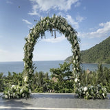7'8" H x 4'5" W Metal Garden Arch Trellis,Adjustable Arbor Trellis for Garden Climbing Plants 55496277