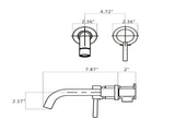 Wall Mount Single Handle Bathroom Faucet Matte Black W122453401