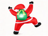 5.9 FT Hanging Climbing Santa Inflatable Christmas Decoration with Built-in LED Lights, Polyester 43893817