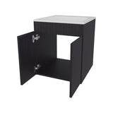 Shoshoni Bathroom Vanity with two Doors, Wengue B128P314802