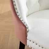 A&A Furniture, Nikki Collection Modern, High-end Tufted Solid Wood Contemporary PU and Velvet W1143P151481