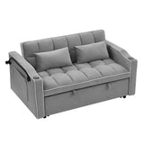 55.51 inch versatile foldable sofa bed in 3 lengths, modern sofa sofa sofa velvet pull-out bed, W2353P151787