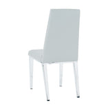 Modern simple light luxury dining Light grey Family bedroom stool back PU electroplated W210P196489