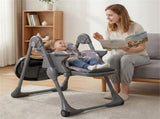 Gray Baby High Chair Adjustable Height/Backrest/Footrest Foldable with Wheels 34268788