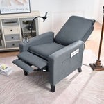 ZUN Recliner Chairs for Adults, Adjustable Recliner Sofa with Mobile Phone Holder & Cup Holder, Modern W680131614