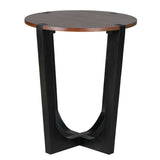 ACACIA SOLID WOOD SIDE TABLE,BROWN & BLACK COLOR N770P269891B