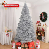 8 FT Artificial Christmas Tree, Unlit Hinged Christmas Pine Tree with 1350 Branch Tips and Sturdy 66258165