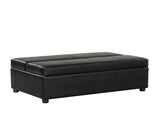 Twin Size Folding Ottoman Sleeper Bed with Mattress Convertible Guest Bed Black WF307724AAB