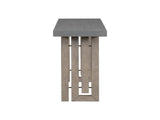 Uniquely Designed Oak Veneer Console Table with Distinctive Side Shapes, Suitable for N711P241282M