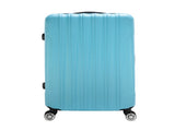 ABS Trolley Case 20in 24in 28in 3PCS Suitcase Set Striped Textured Suitcase Blue 78716673