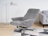 Swivel chenille Recliner with Ottoman Chair Modern Armchair Ergonomic Push Manual Reclining Footrest W1622P460966