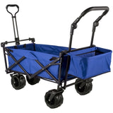 VEVOR Extra Large Collapsible Garden Cart with Removable Canopy, Folding Wagon Utility Carts with T3342P298271
