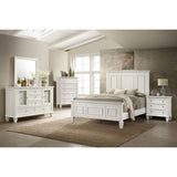 Cream White 3-drawer Nightstand with Pull Out Tray B062P148635