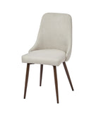Oslo Modern Upholstery Side Dining Chair Set of 2, Beige B091P183401